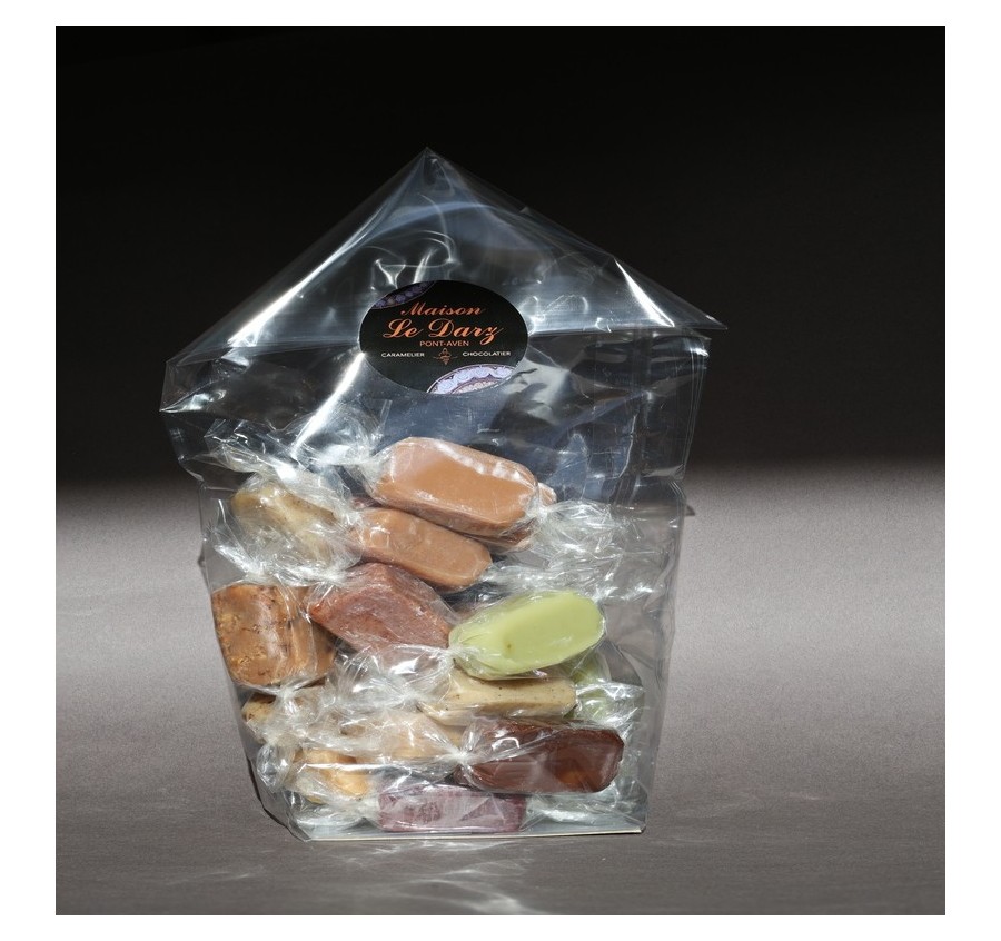 Sachet bonbons caramel papillotes assortiments 200g